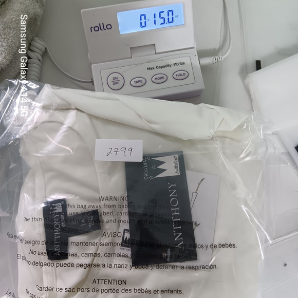 Antthony Original Cream XL Tunic Top Minimal Snap Sleeves Neutral Workwearchara - Picture 12 of 12